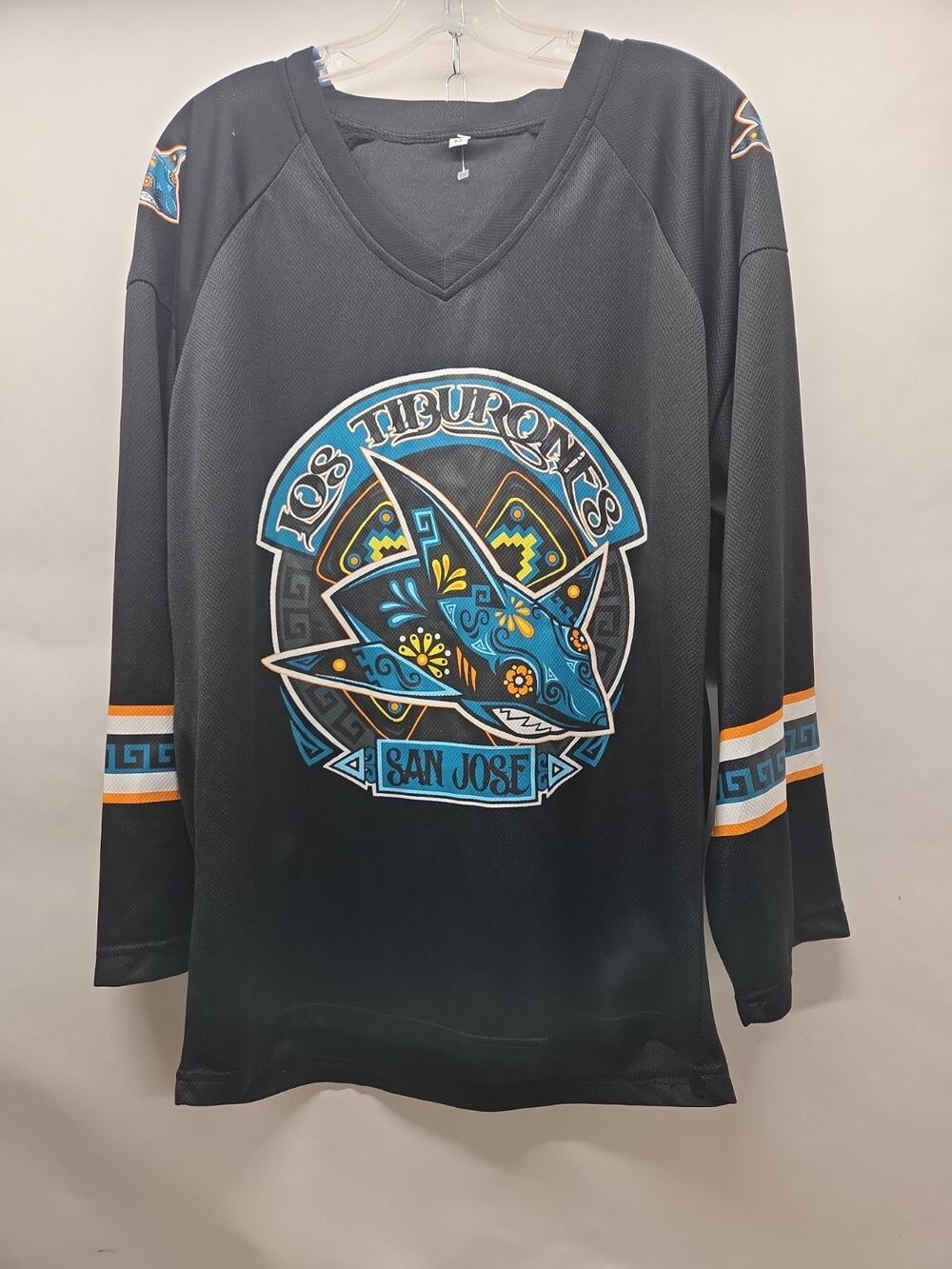 San Jose Sharks LOS TIBURONES 2017 NHL Hockey Jersey Adult M